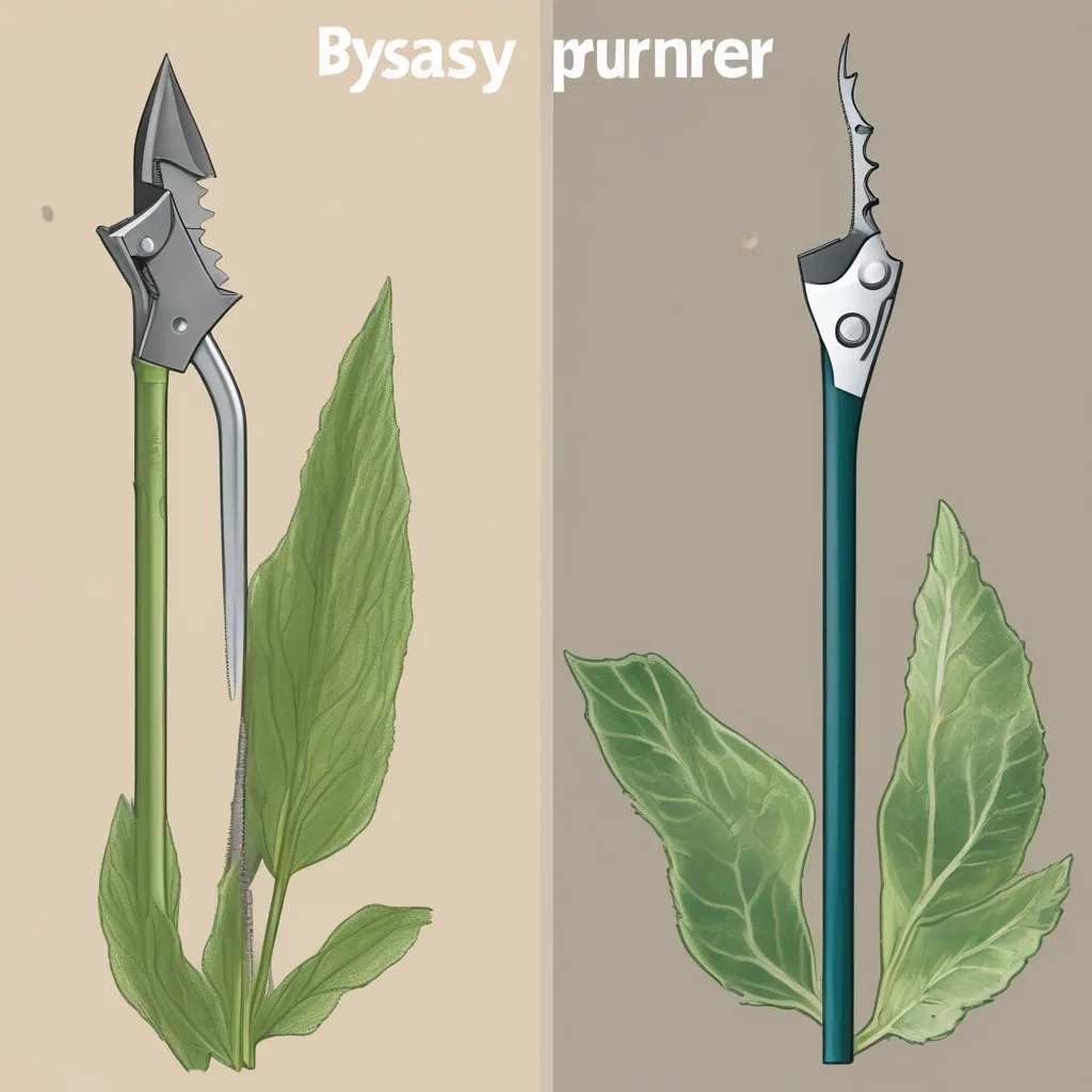 Diagram Comparing A Clean Cut From Bypass Pruner To Crushing