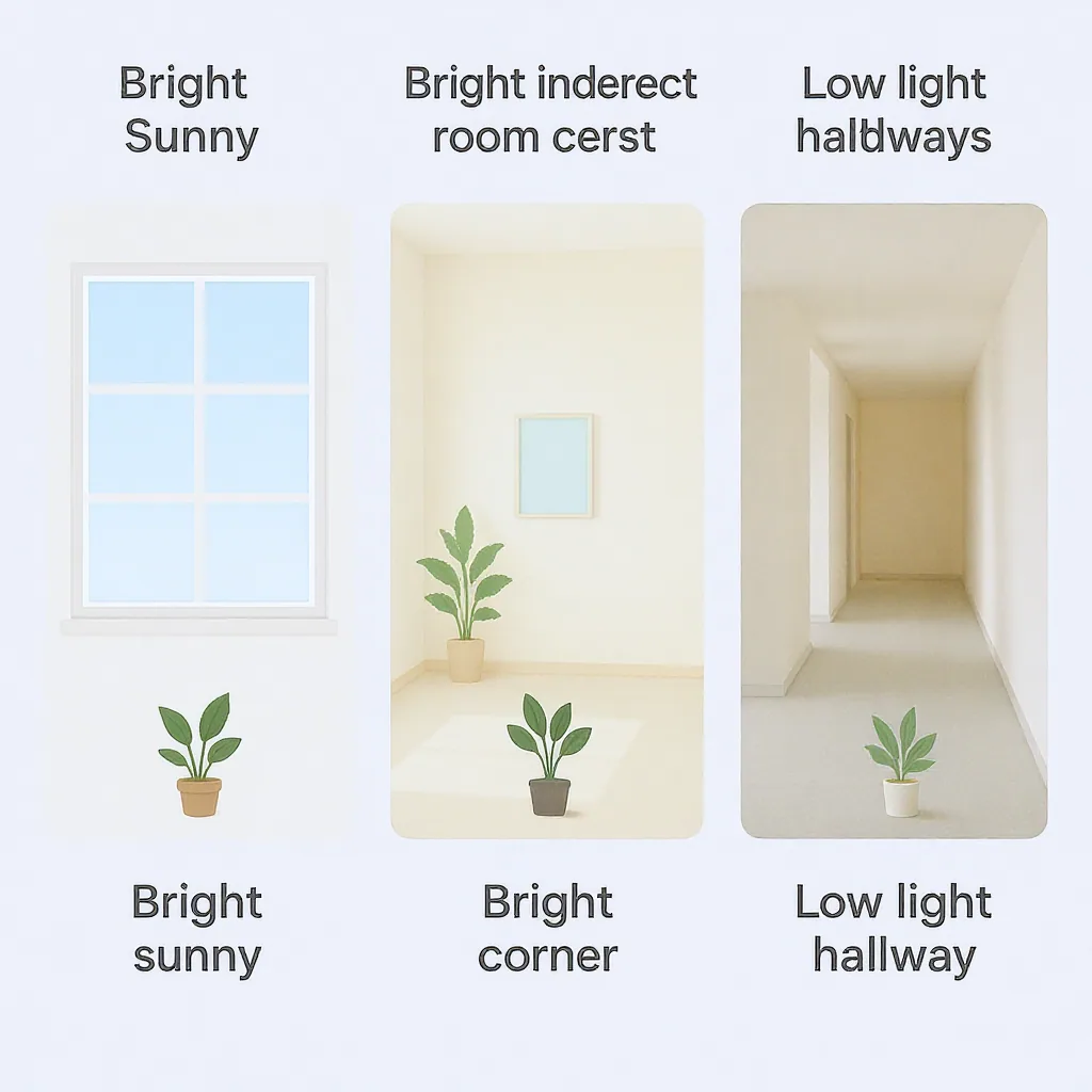 Diagram Matching Plant Types To Bright Indirect And Low Light