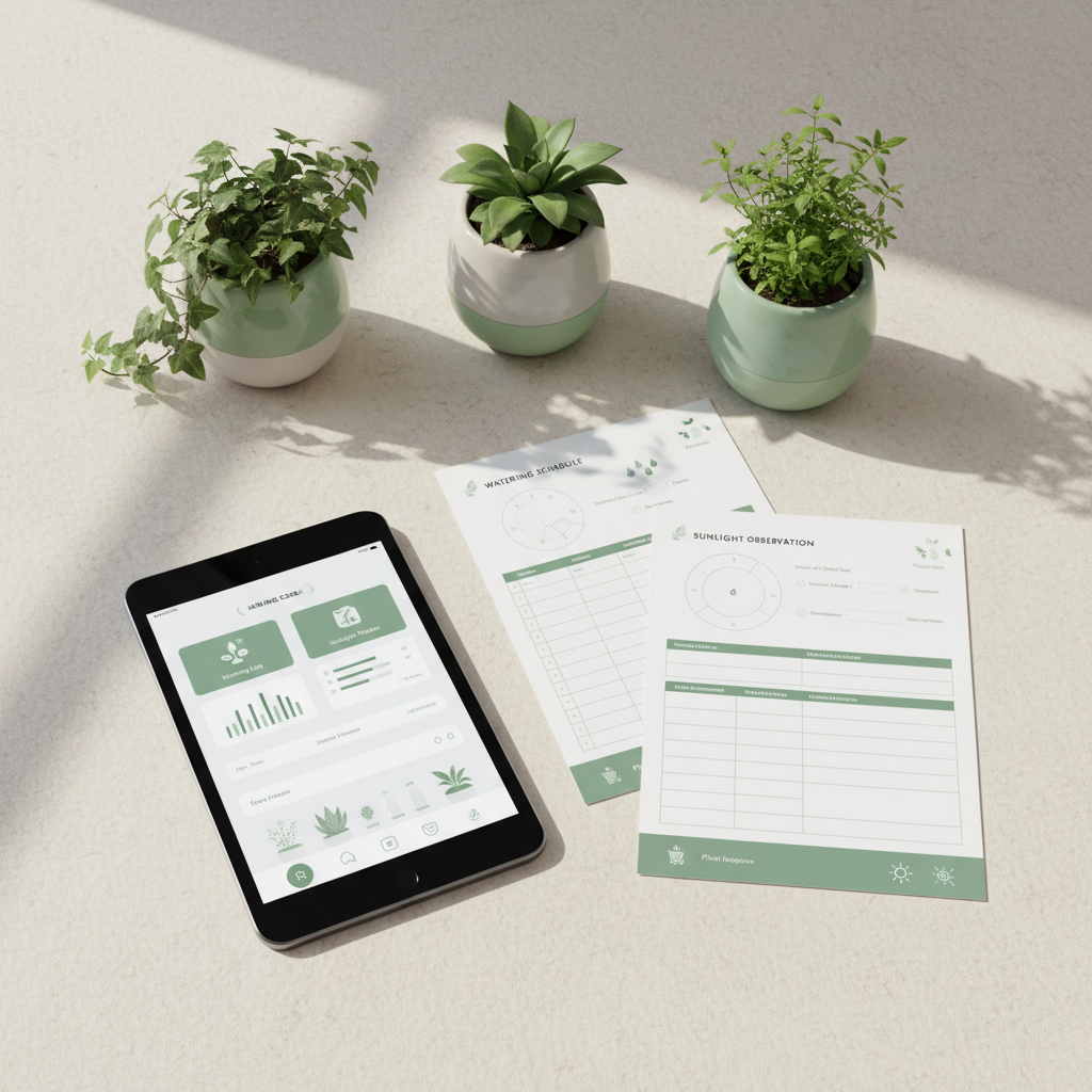 Sunlight, Watering & Daily Garden Care Tracker